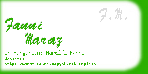 fanni maraz business card